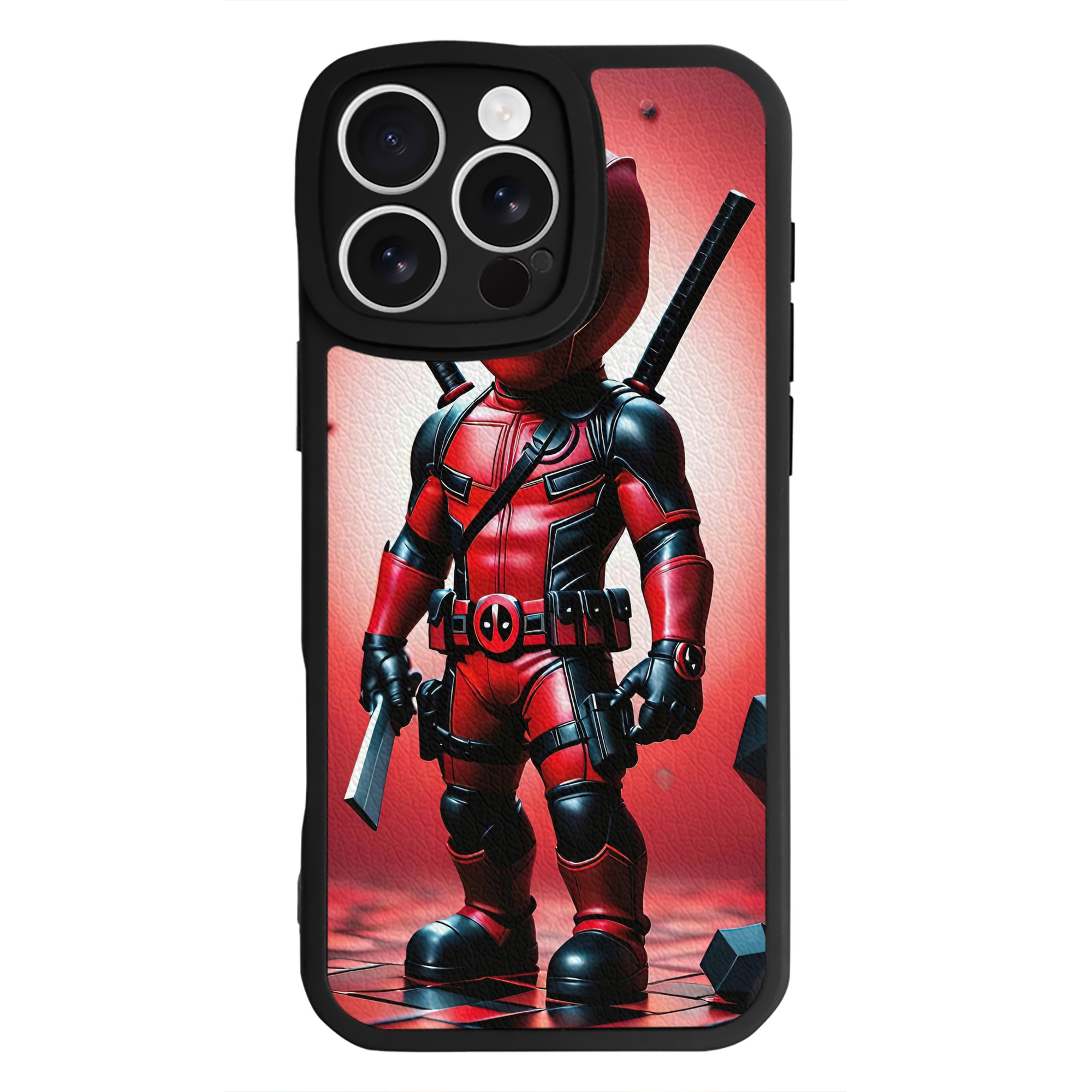 Deadpool デッドプール 【iPhone 16シリーズ対応】シリコンスマホケース（レザー調） 材質：シリコン
